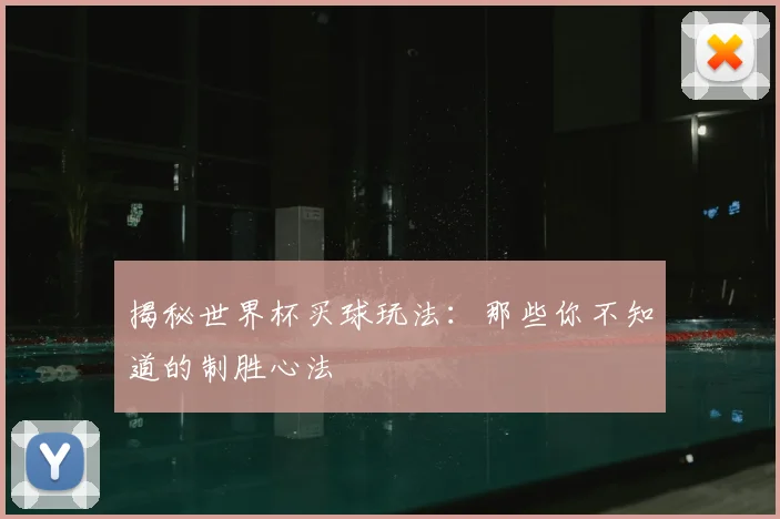 揭秘世界杯买球玩法:那些你不知道的制胜心法